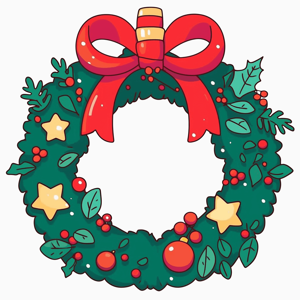 Christmas Wreath 050 original repeating artwork