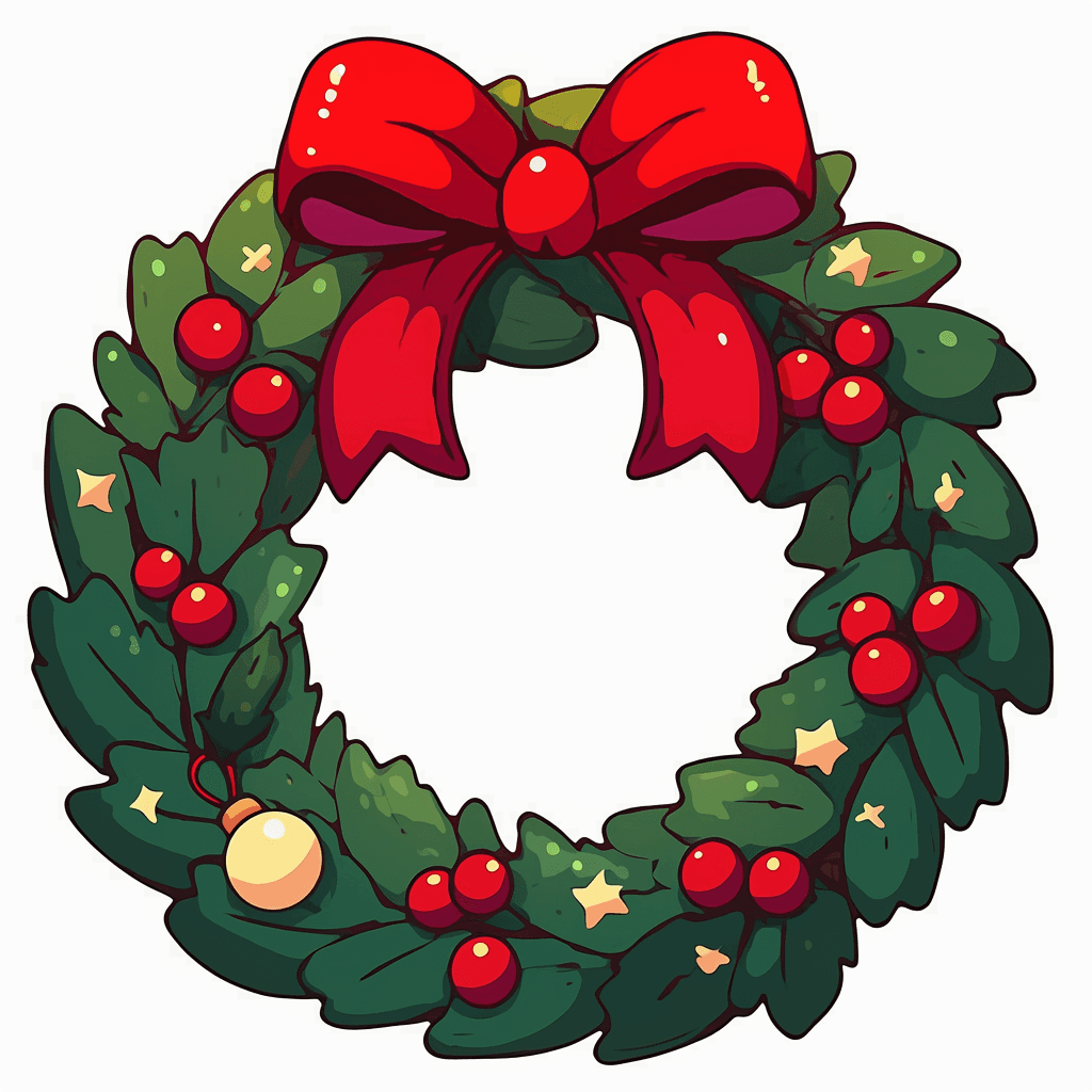 Christmas Wreath 025 original repeating artwork