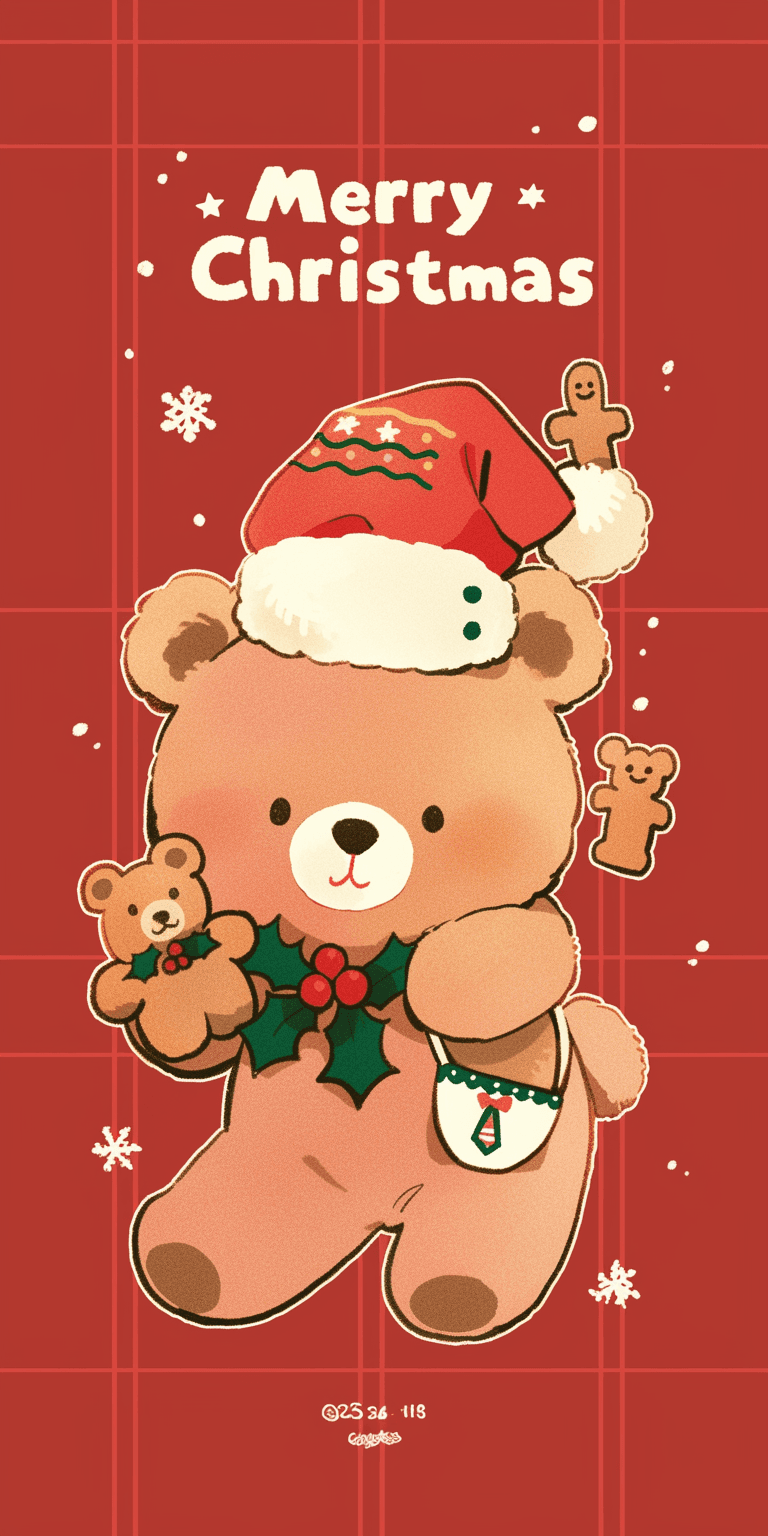 Christmas Bear 002 original repeating artwork