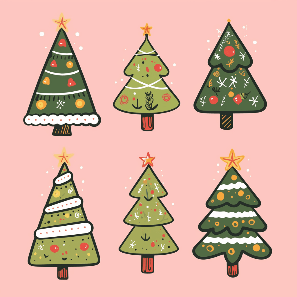 Christmas Tree 333 original repeating artwork