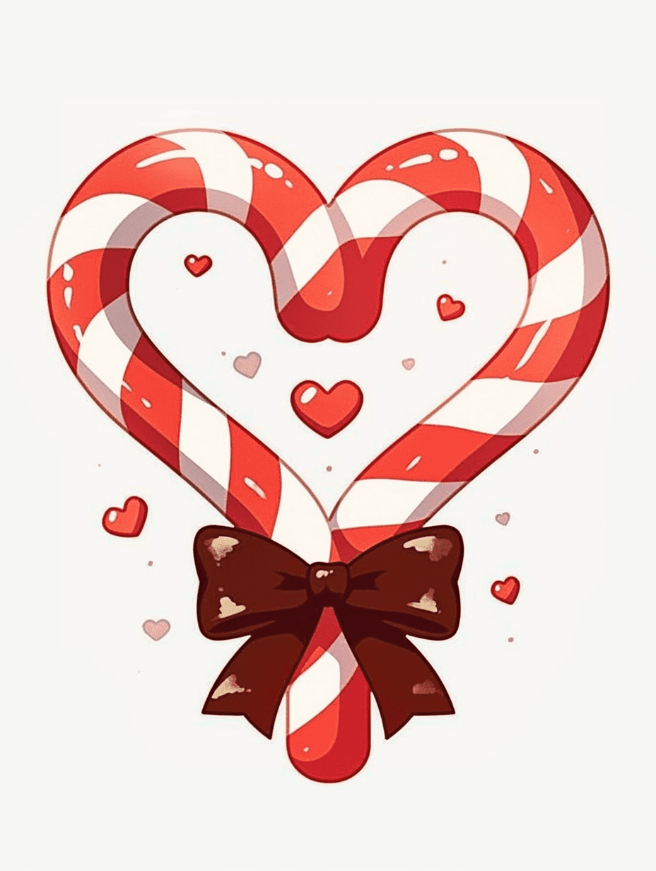 Christmas Heart Pals original repeating artwork