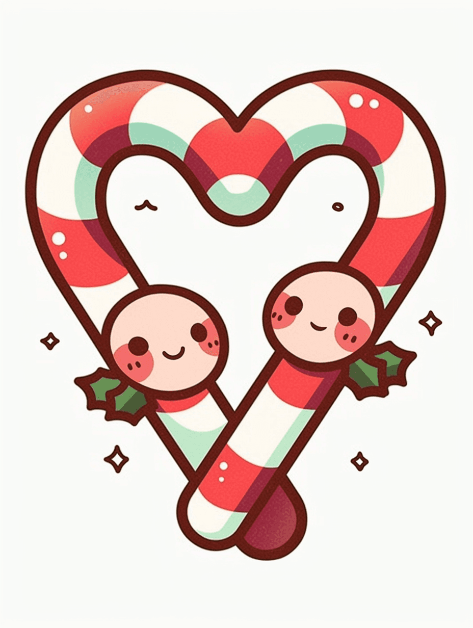 Christmas Heart Squad original repeating artwork