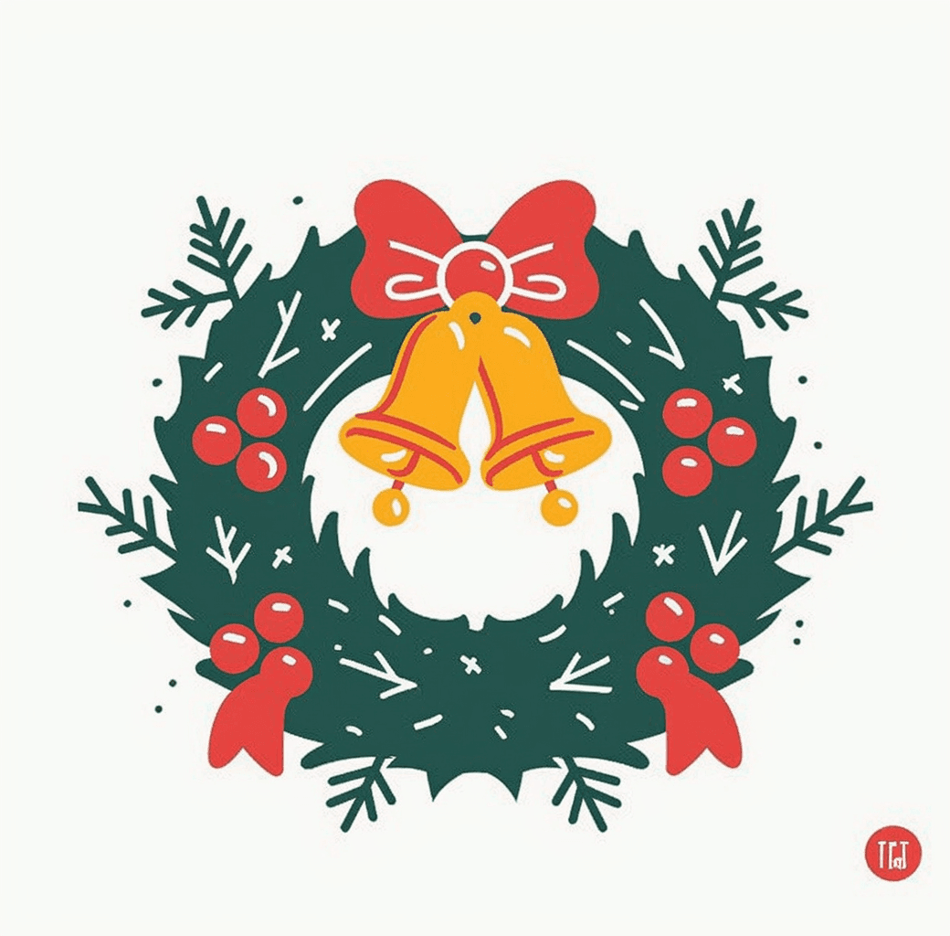 Christmas Wreath 034 original repeating artwork