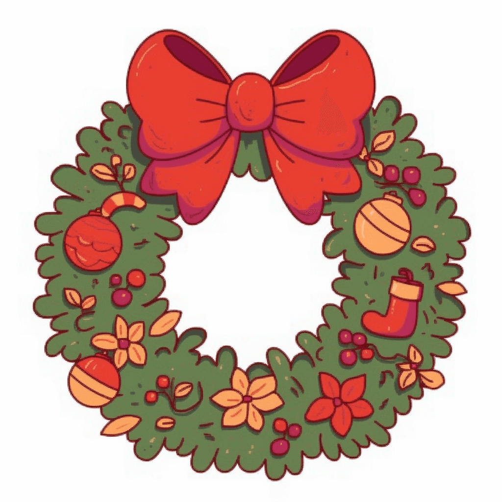 Christmas Wreath 284 original repeating artwork