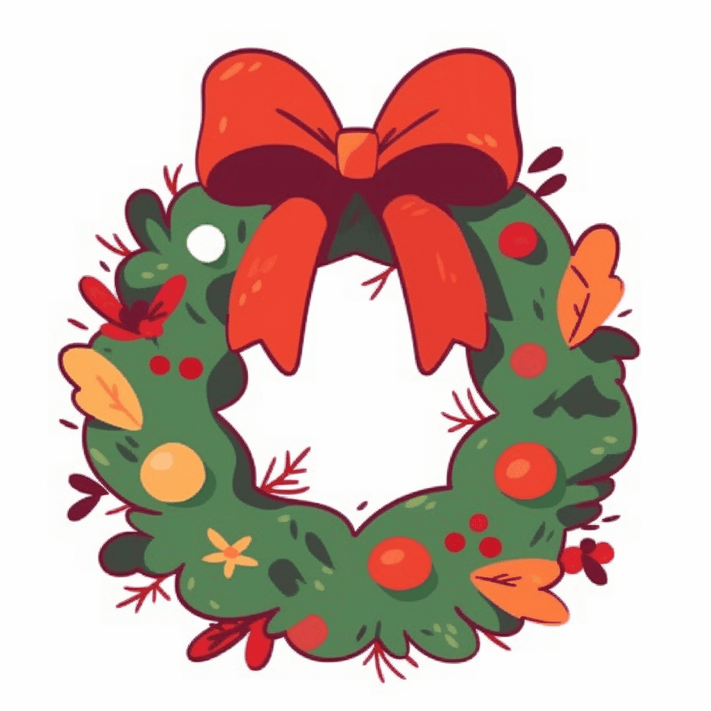 Christmas Wreath 078 original repeating artwork