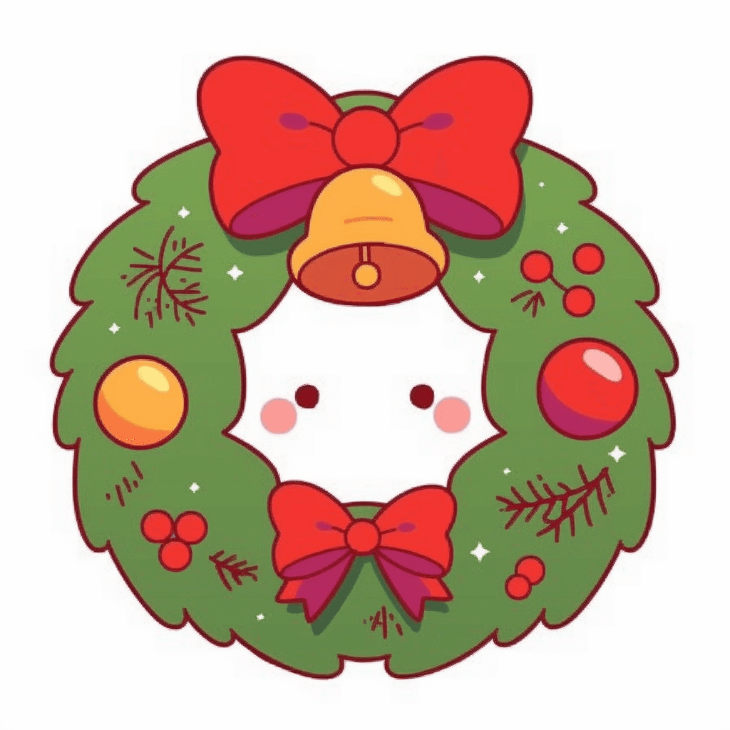 Christmas Wreath Valley original repeating artwork