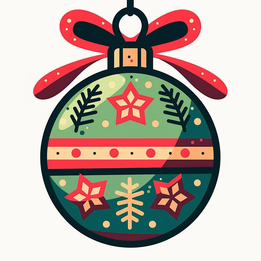 Christmas Ball Zoom original repeating artwork
