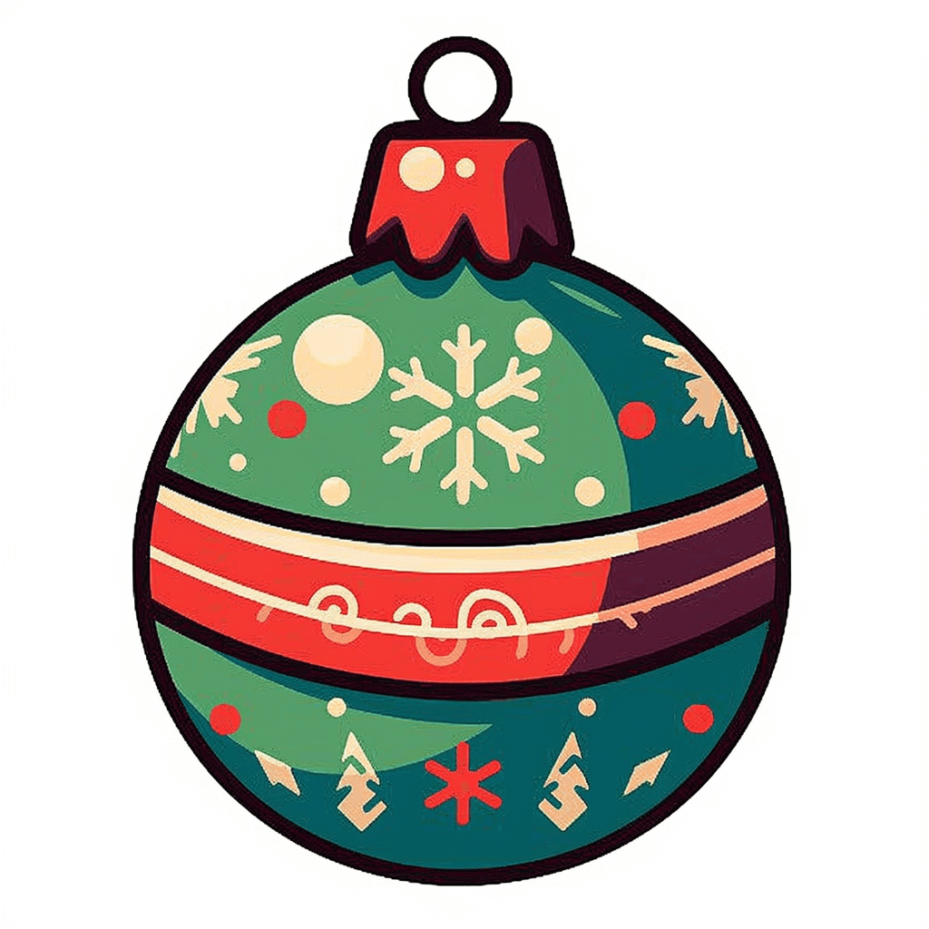 Christmas Ball Fizz original repeating artwork