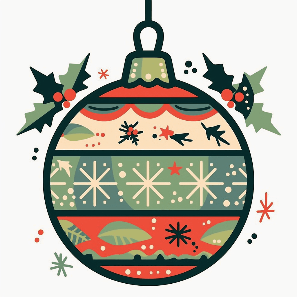 Christmas Ball South original repeating artwork