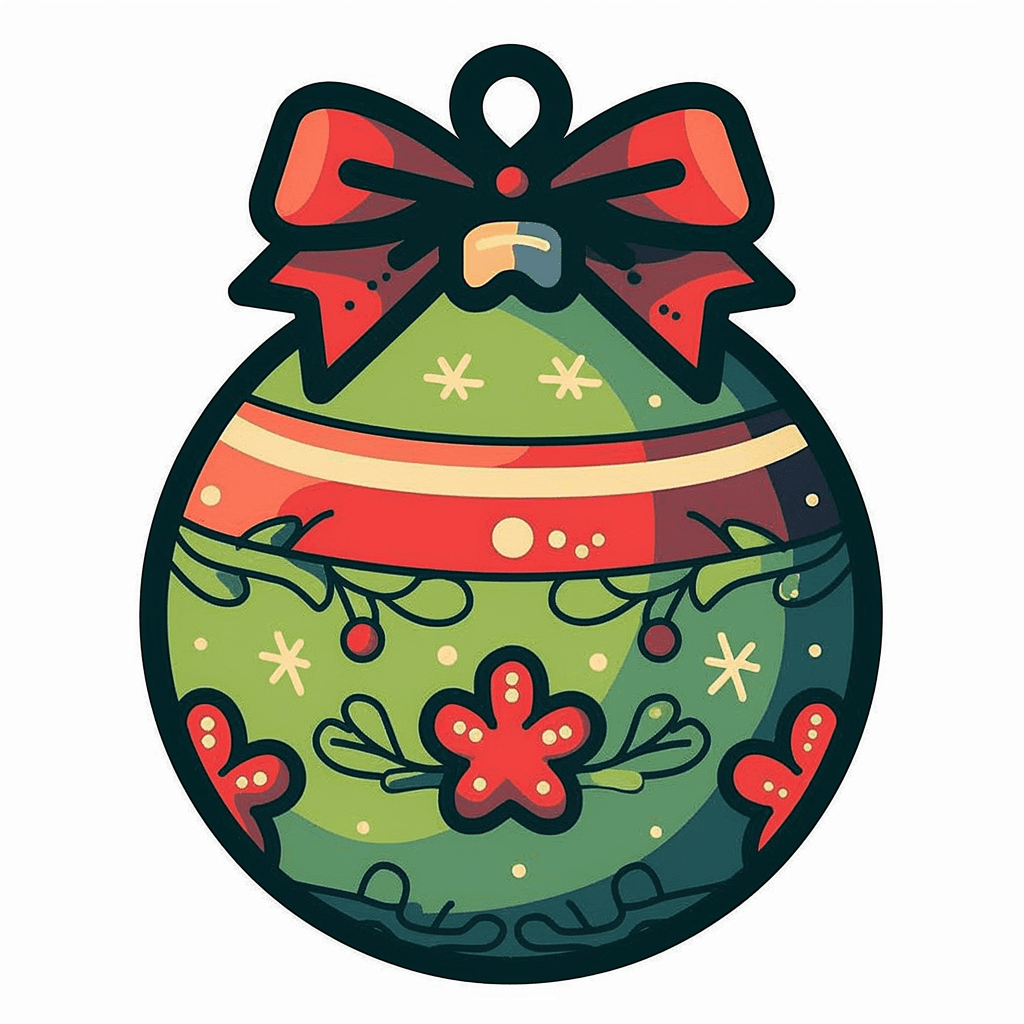 Christmas Ball Track original repeating artwork