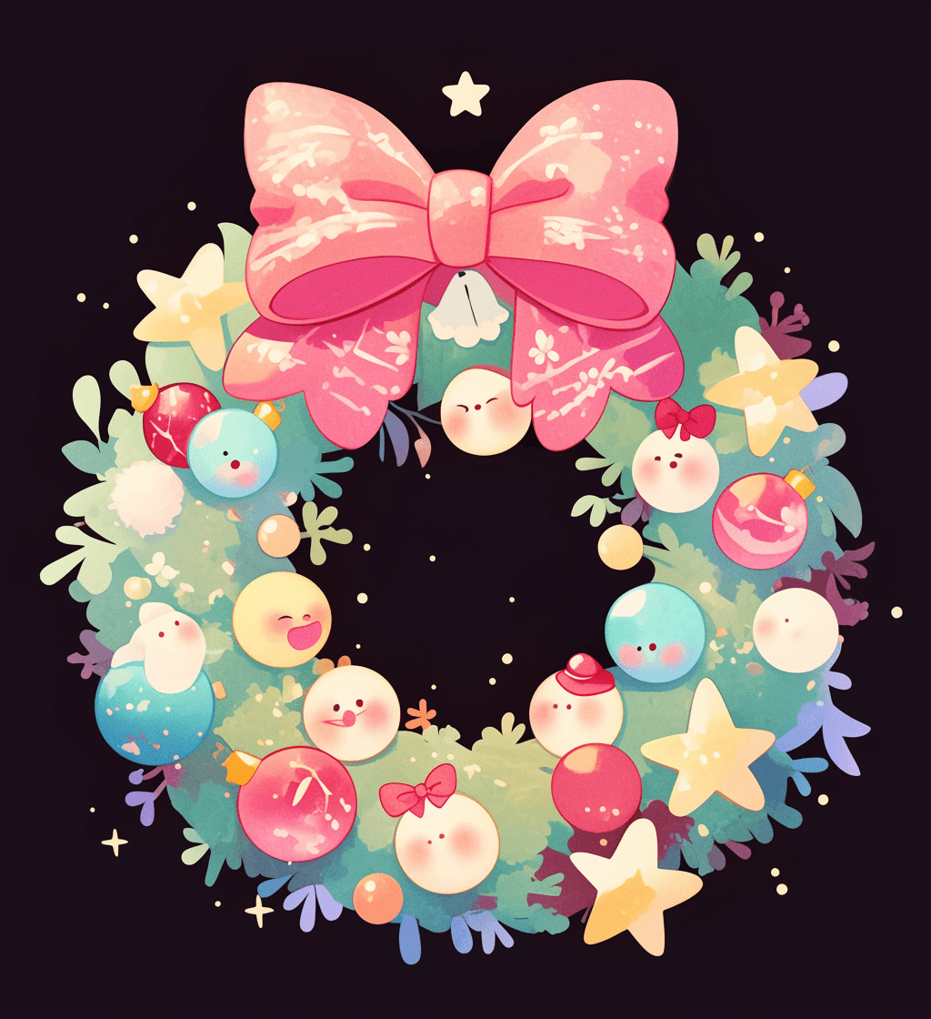 Christmas Wreath 090 original repeating artwork
