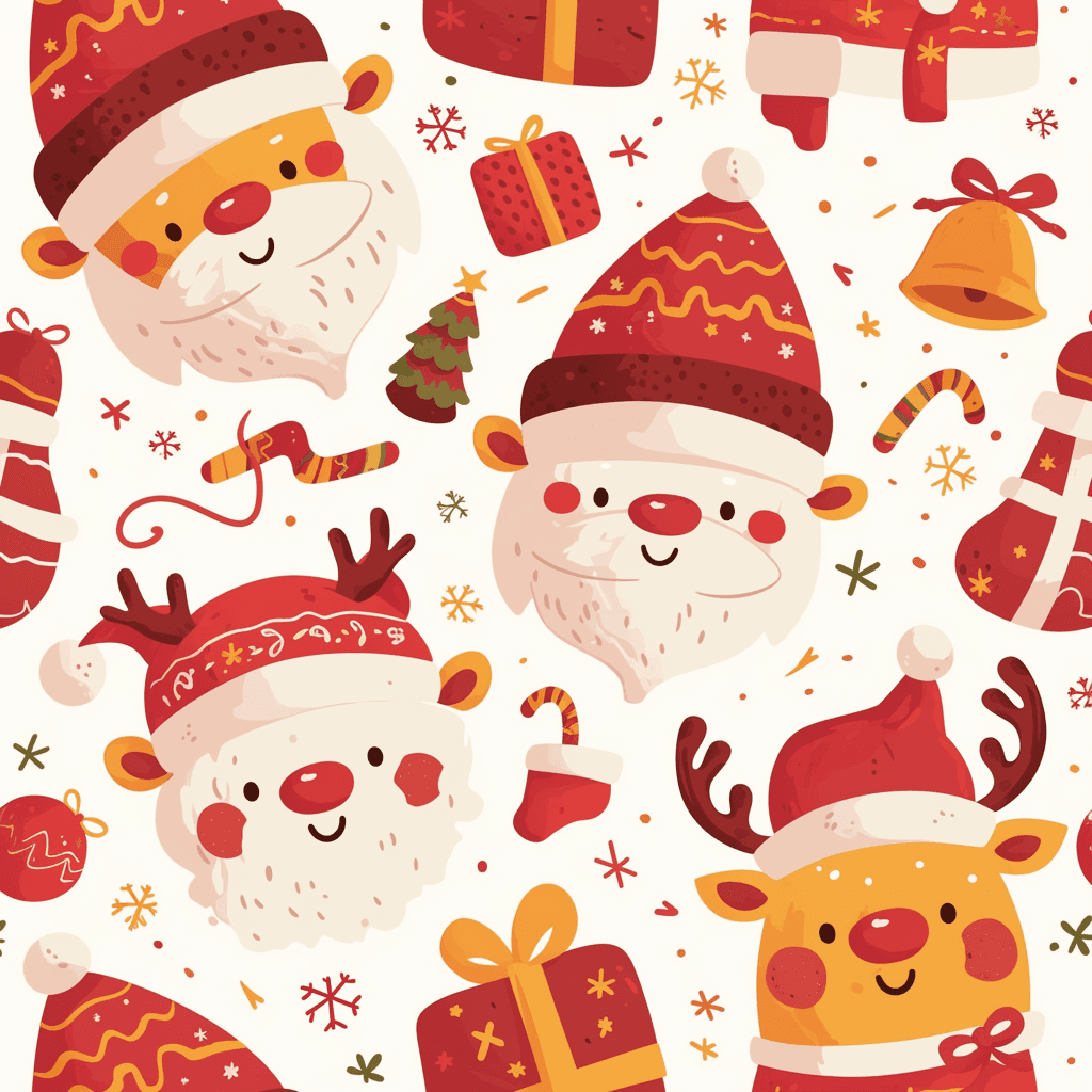 Christmas Santa 006 original repeating artwork