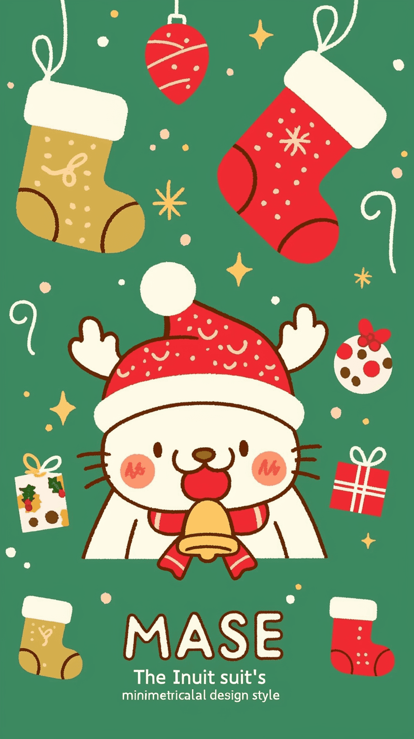 Christmas Animals Team original repeating artwork