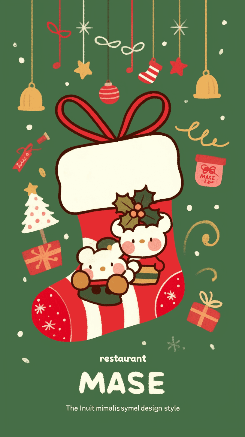 Christmas Animals Pals original repeating artwork