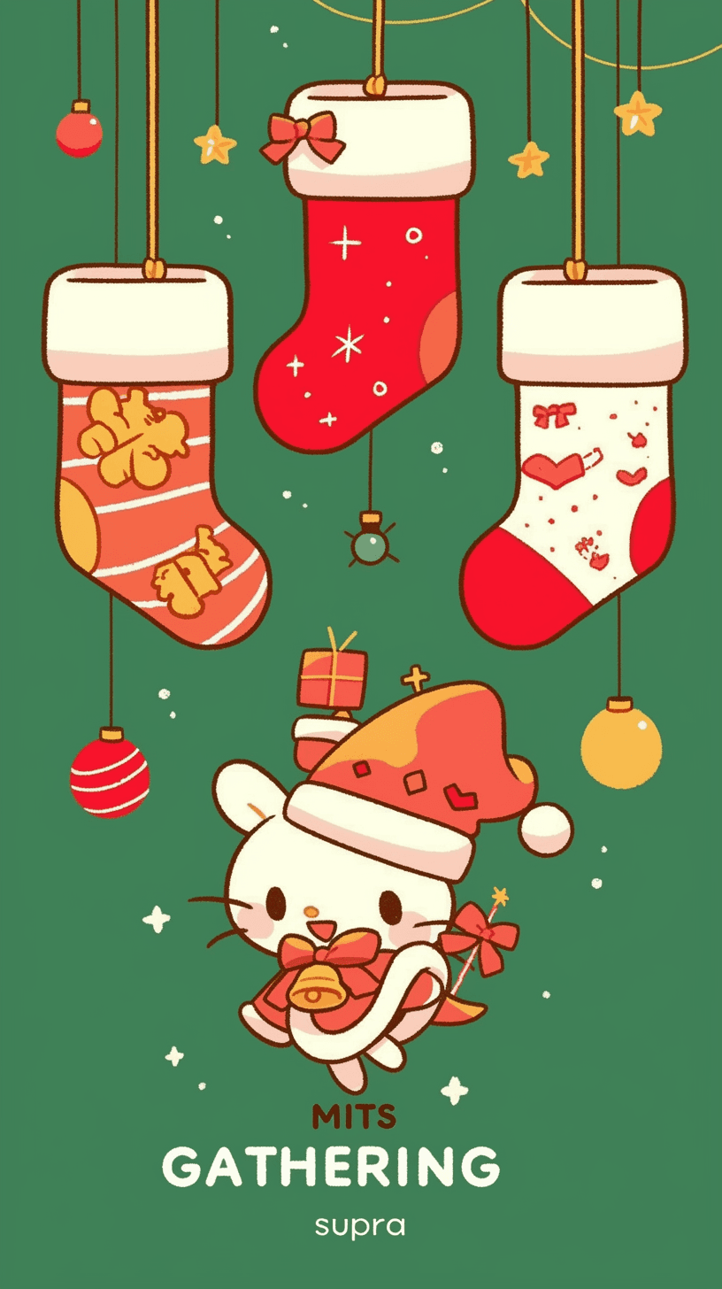 Christmas Animals Session original repeating artwork