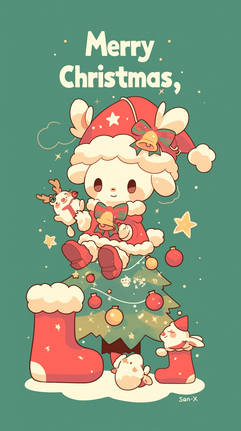 Christmas Animals Tribe original repeating artwork