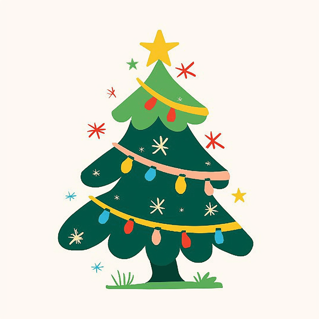 Christmas Tree 734 original repeating artwork