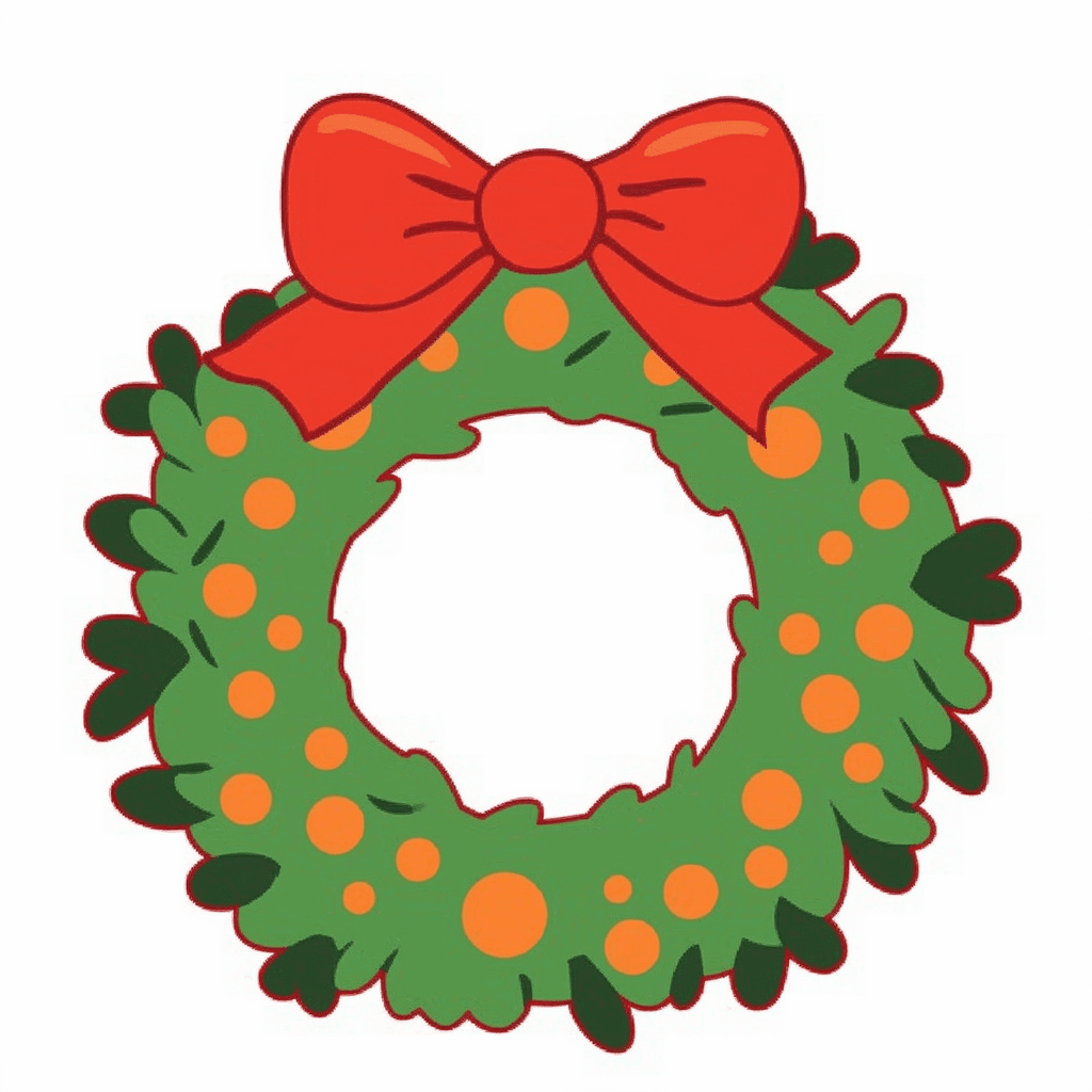 Christmas Wreath 057 original repeating artwork