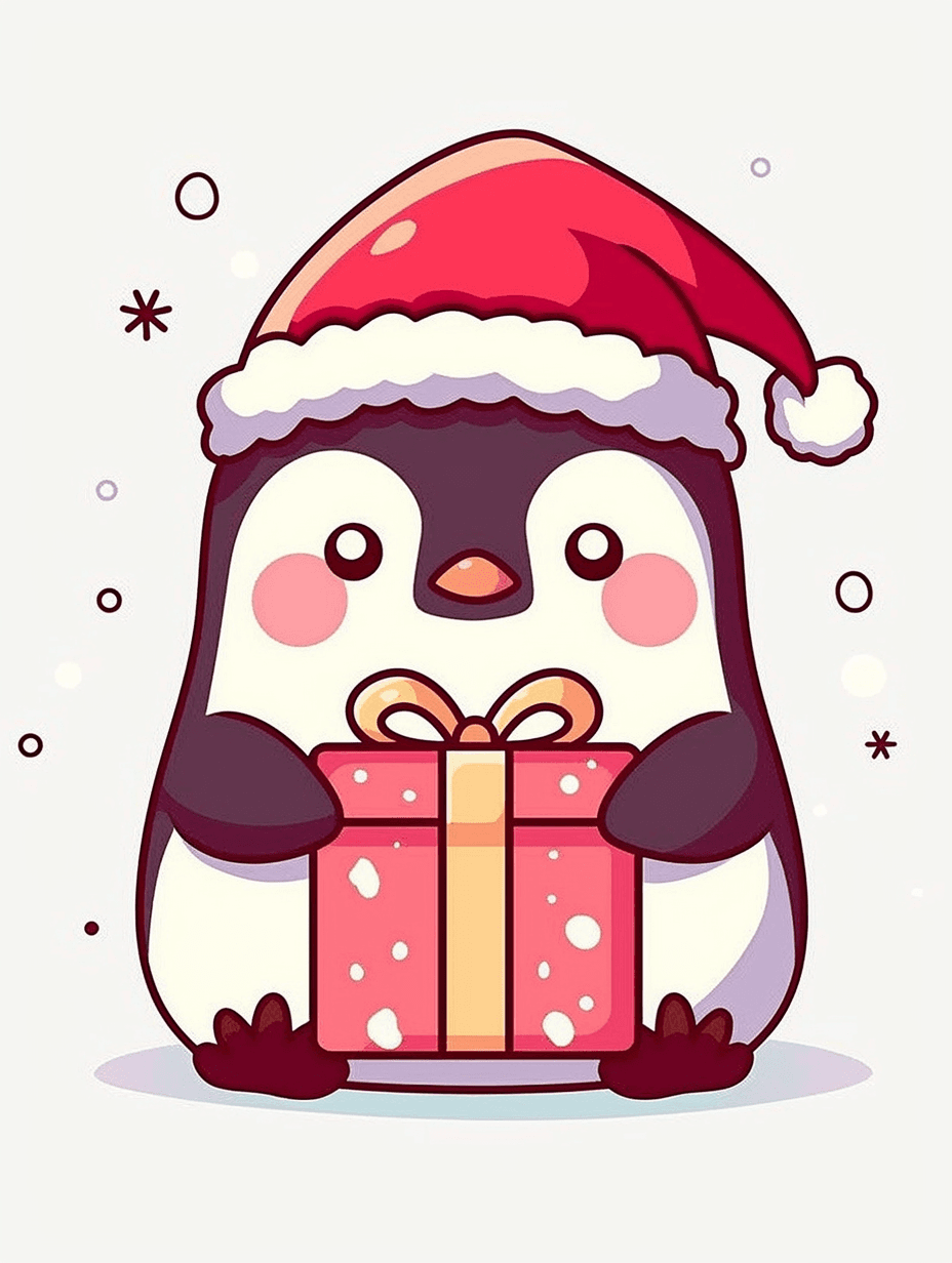 Christmas Penguin 009 original repeating artwork