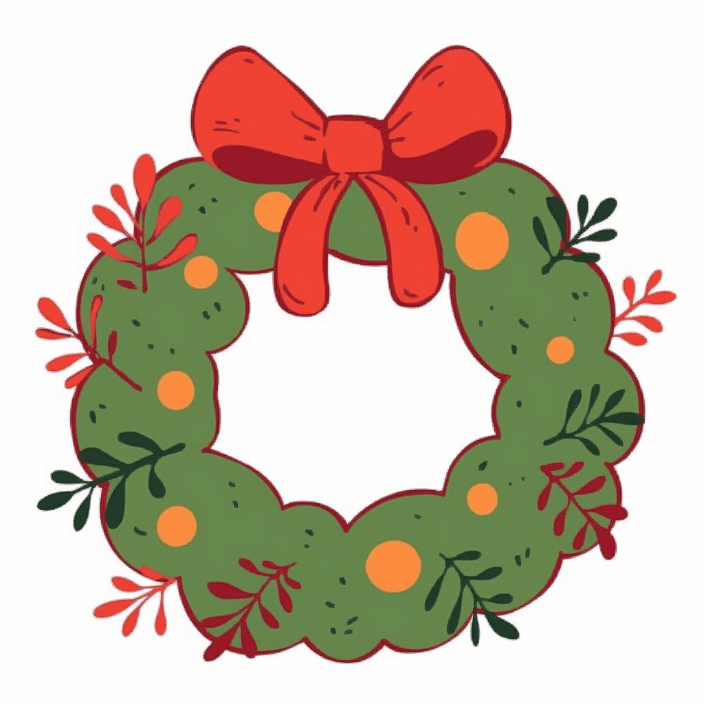 Christmas Wreath 180 original repeating artwork