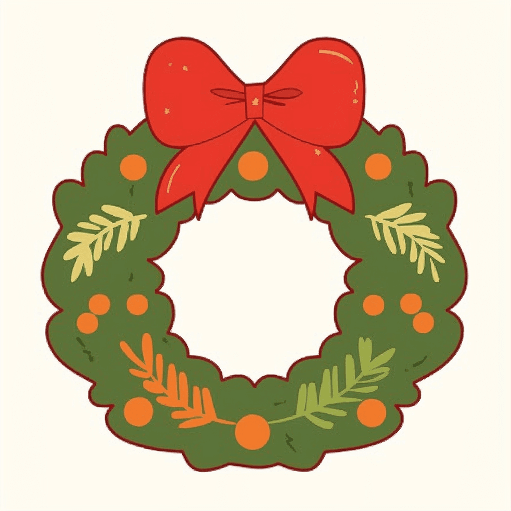 Christmas Wreath 184 original repeating artwork