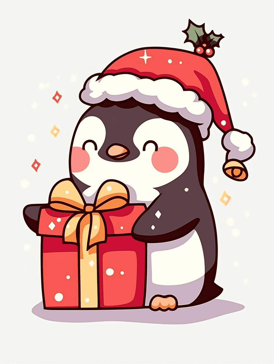 Christmas Penguin 006 original repeating artwork