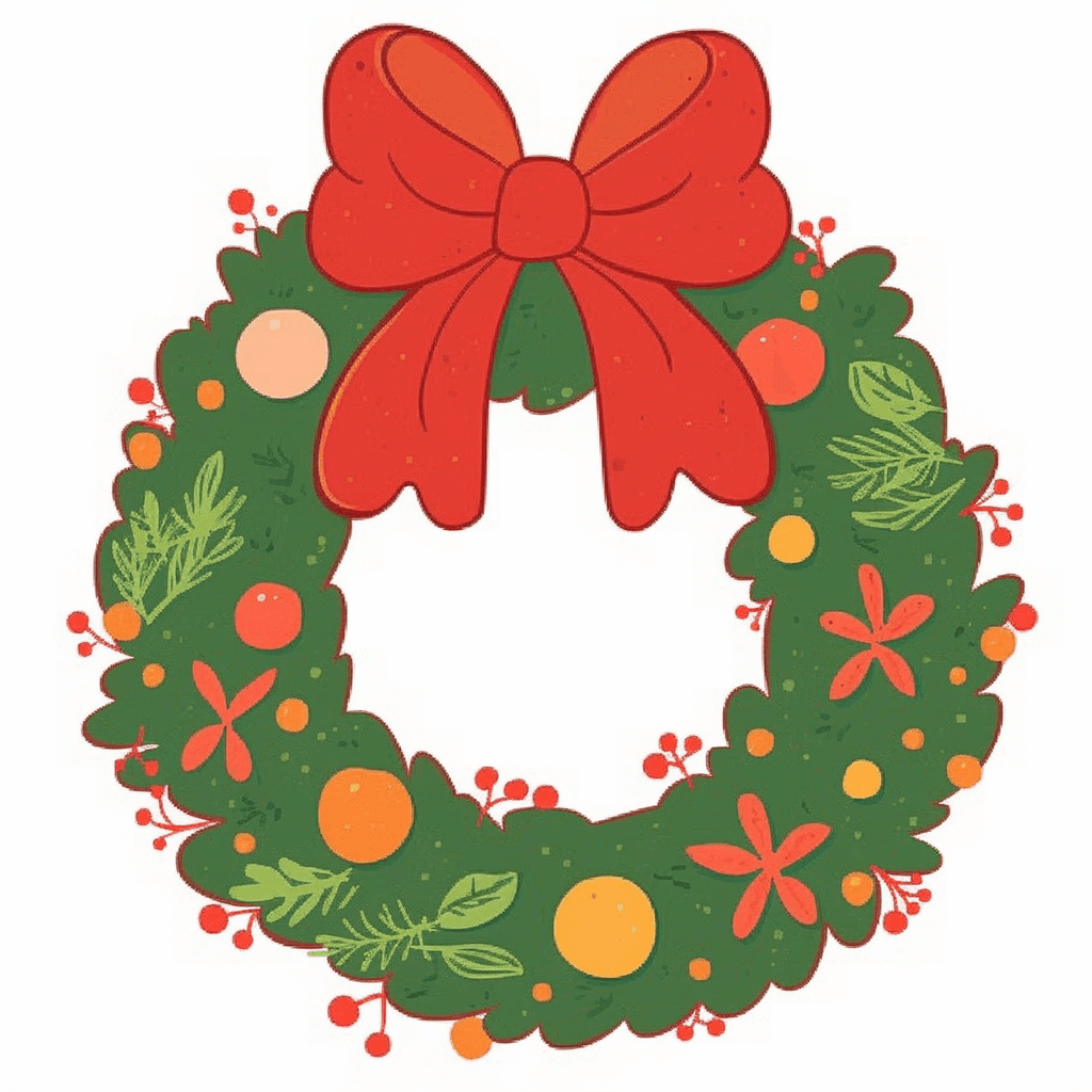 Christmas Wreath 265 original repeating artwork