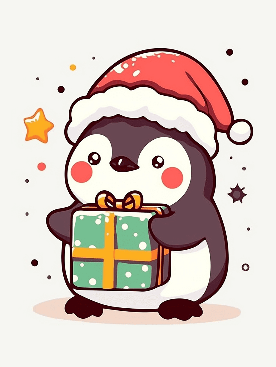 Christmas Penguin 002 original repeating artwork