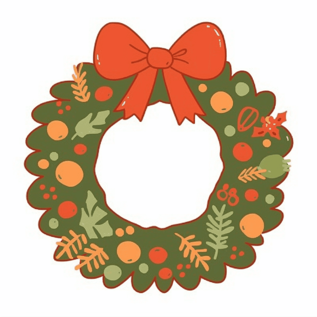 Christmas Wreath 141 original repeating artwork