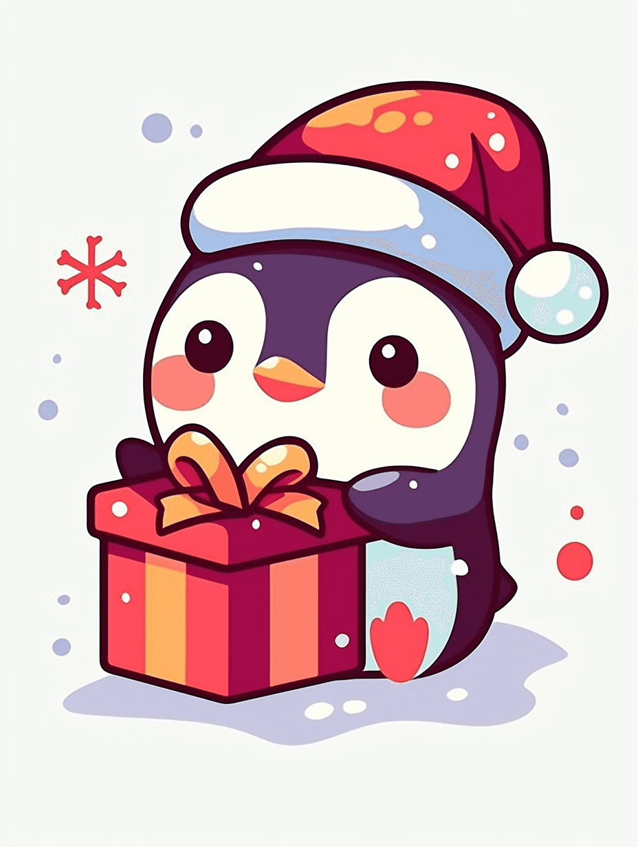 Christmas Penguin 010 original repeating artwork