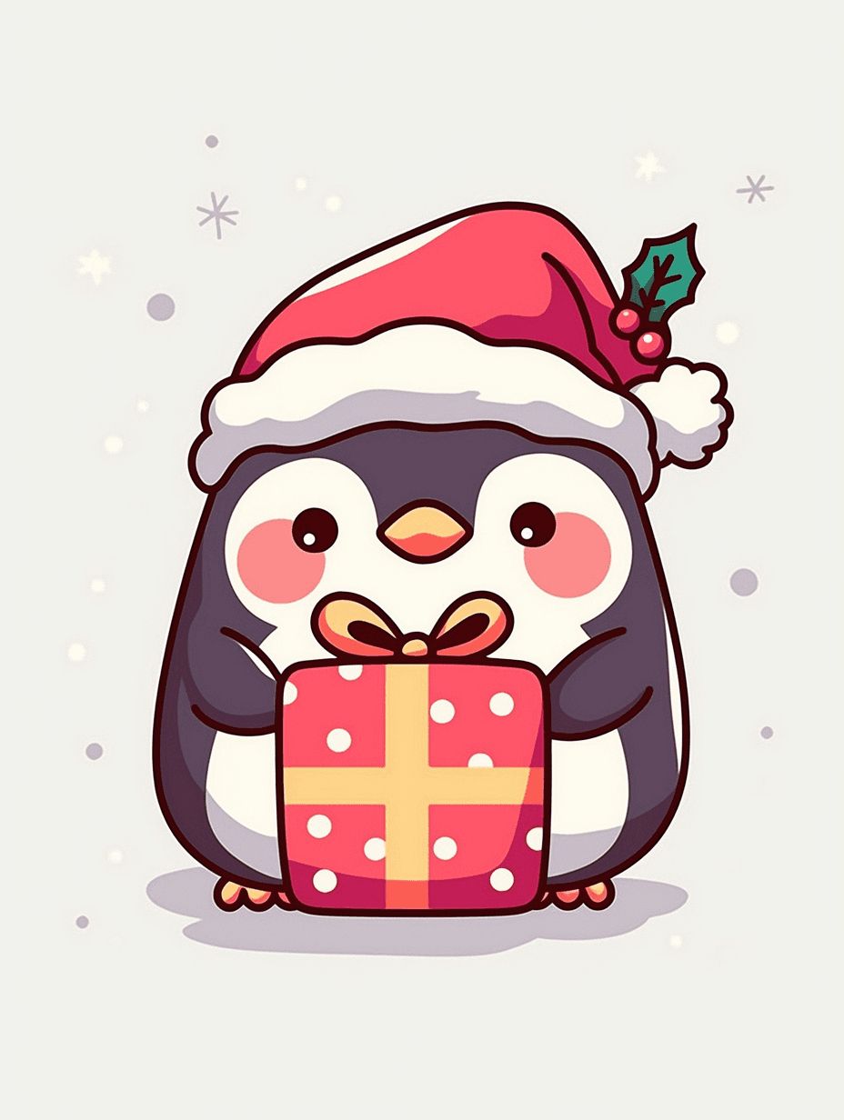 Christmas Penguin 003 original repeating artwork