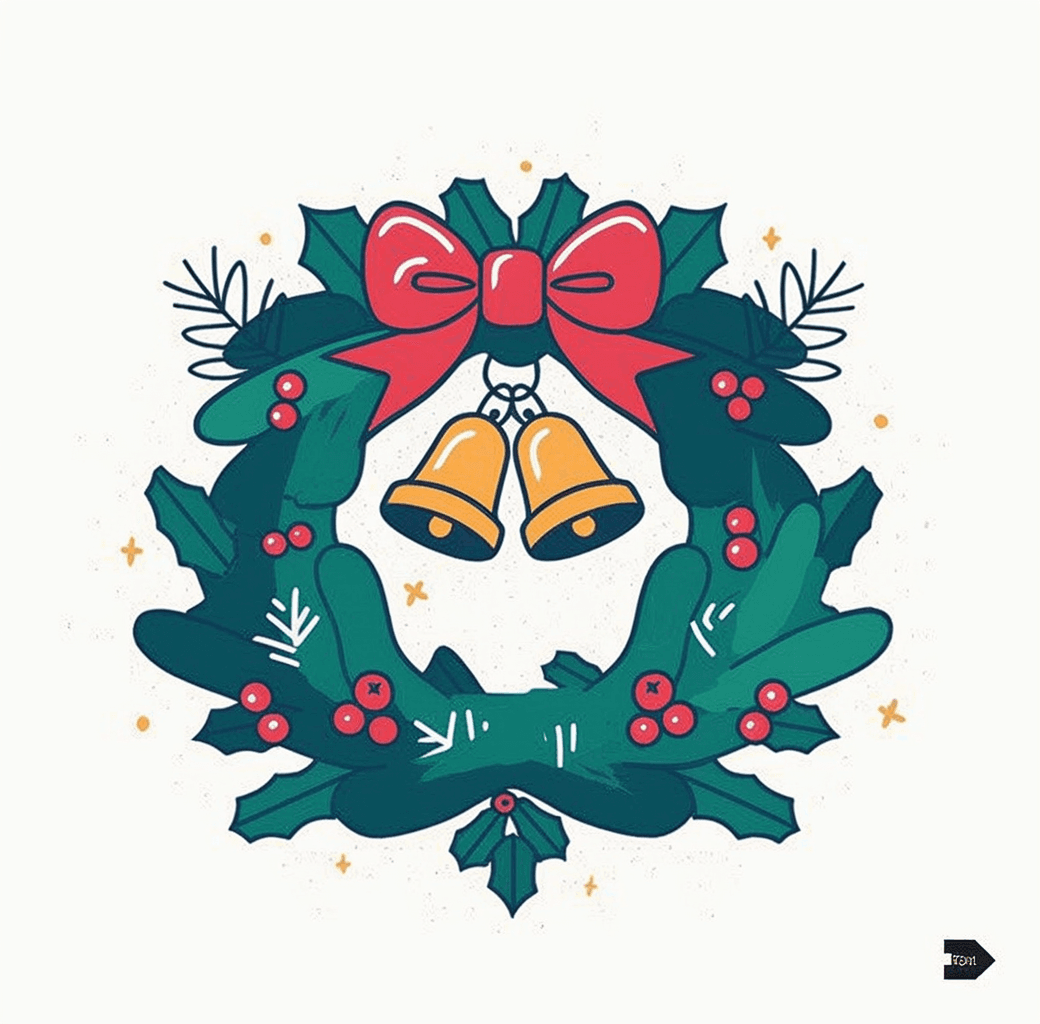Christmas Wreath 053 original repeating artwork