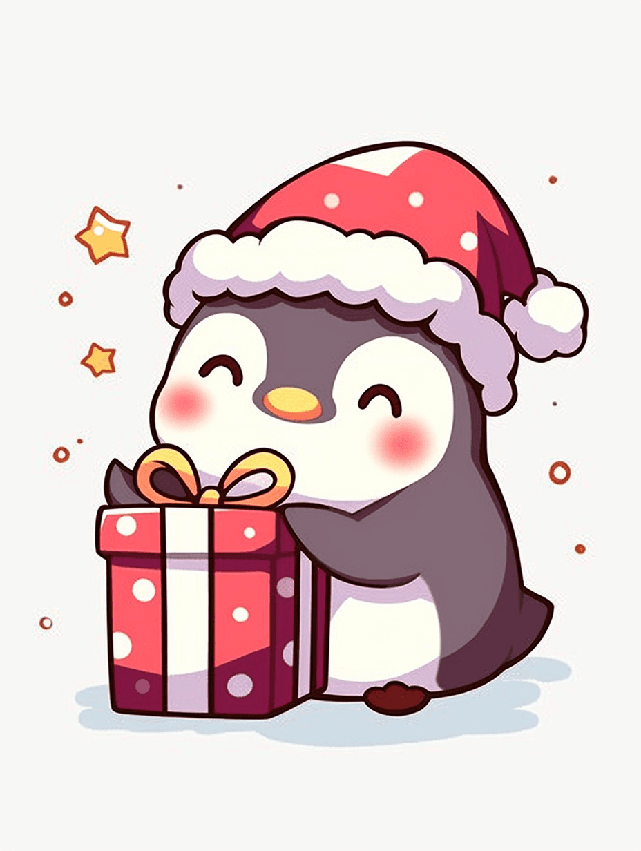 Christmas Penguin 008 original repeating artwork