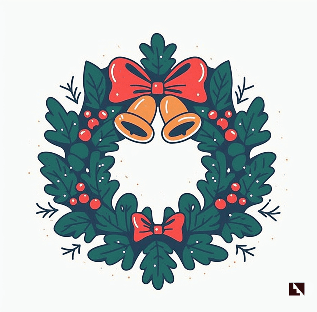 Christmas Wreath 004 original repeating artwork