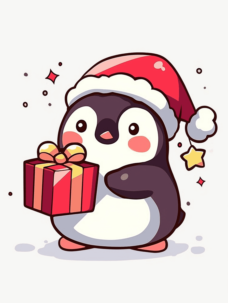 Christmas Penguin 011 original repeating artwork