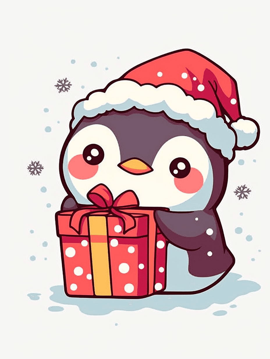 Christmas Penguin 005 original repeating artwork