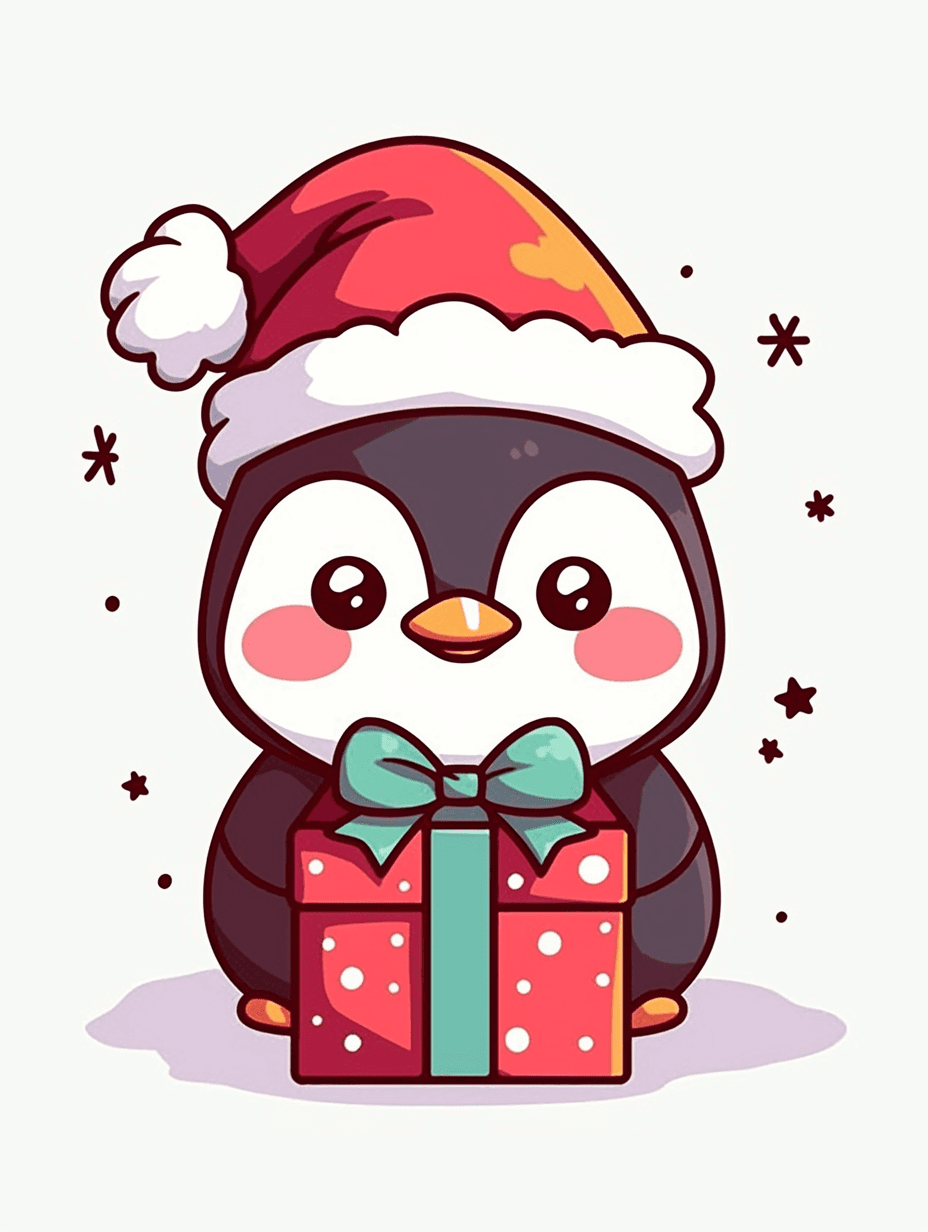 Christmas Penguin 001 original repeating artwork