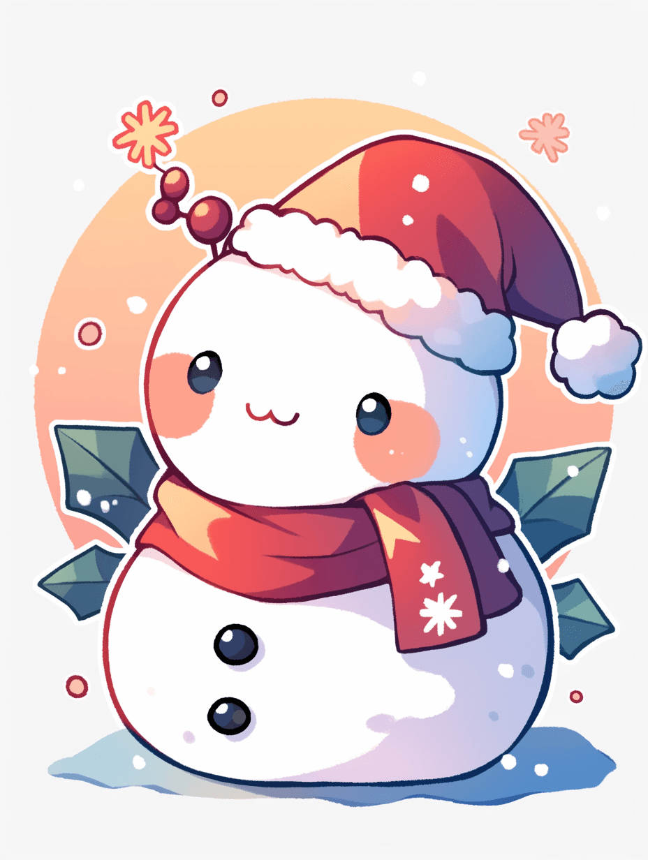 Christmas Snowman Pop original repeating artwork