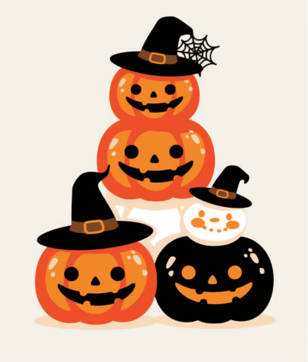 Halloween Pumpkin Play original repeating artwork