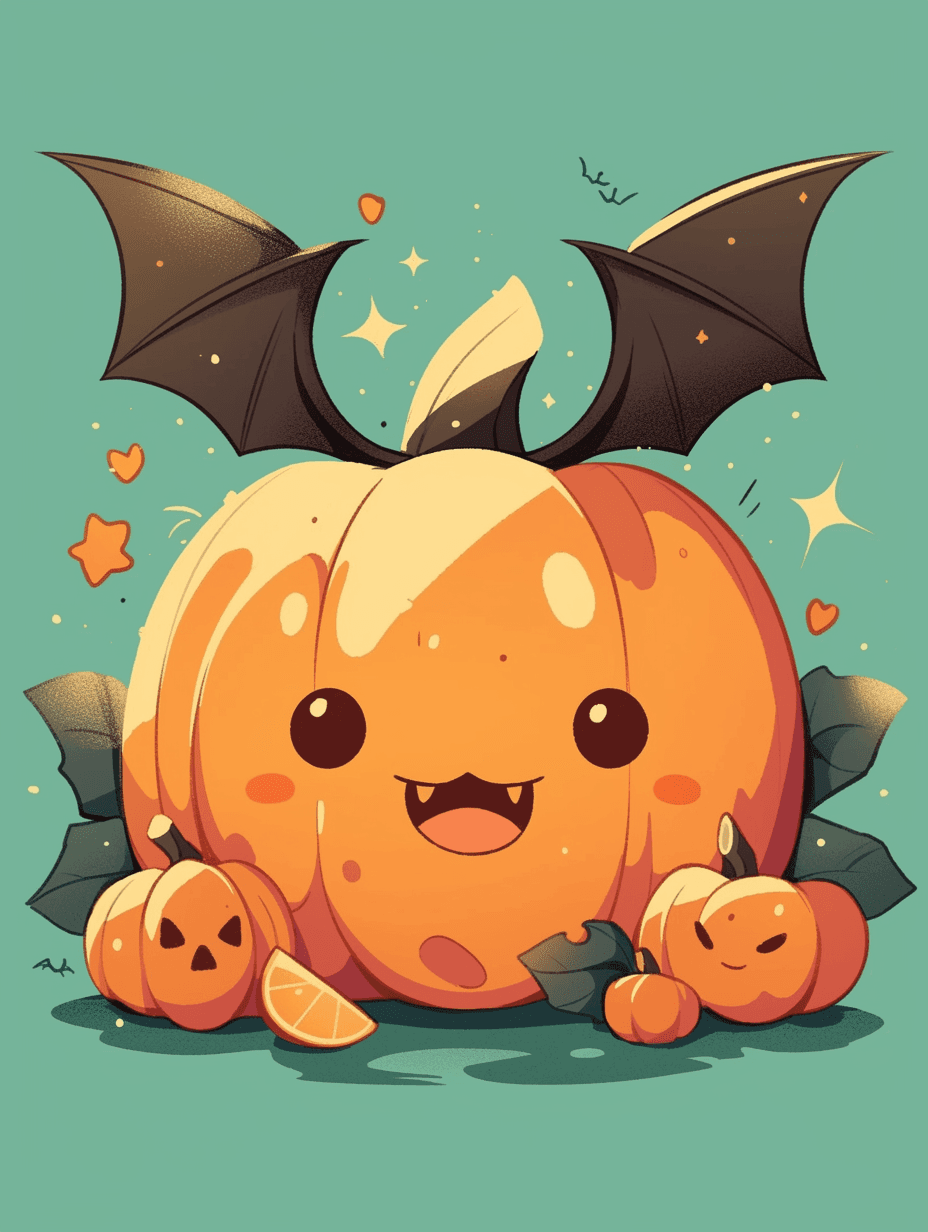 Halloween Pumpkin Dawn original repeating artwork