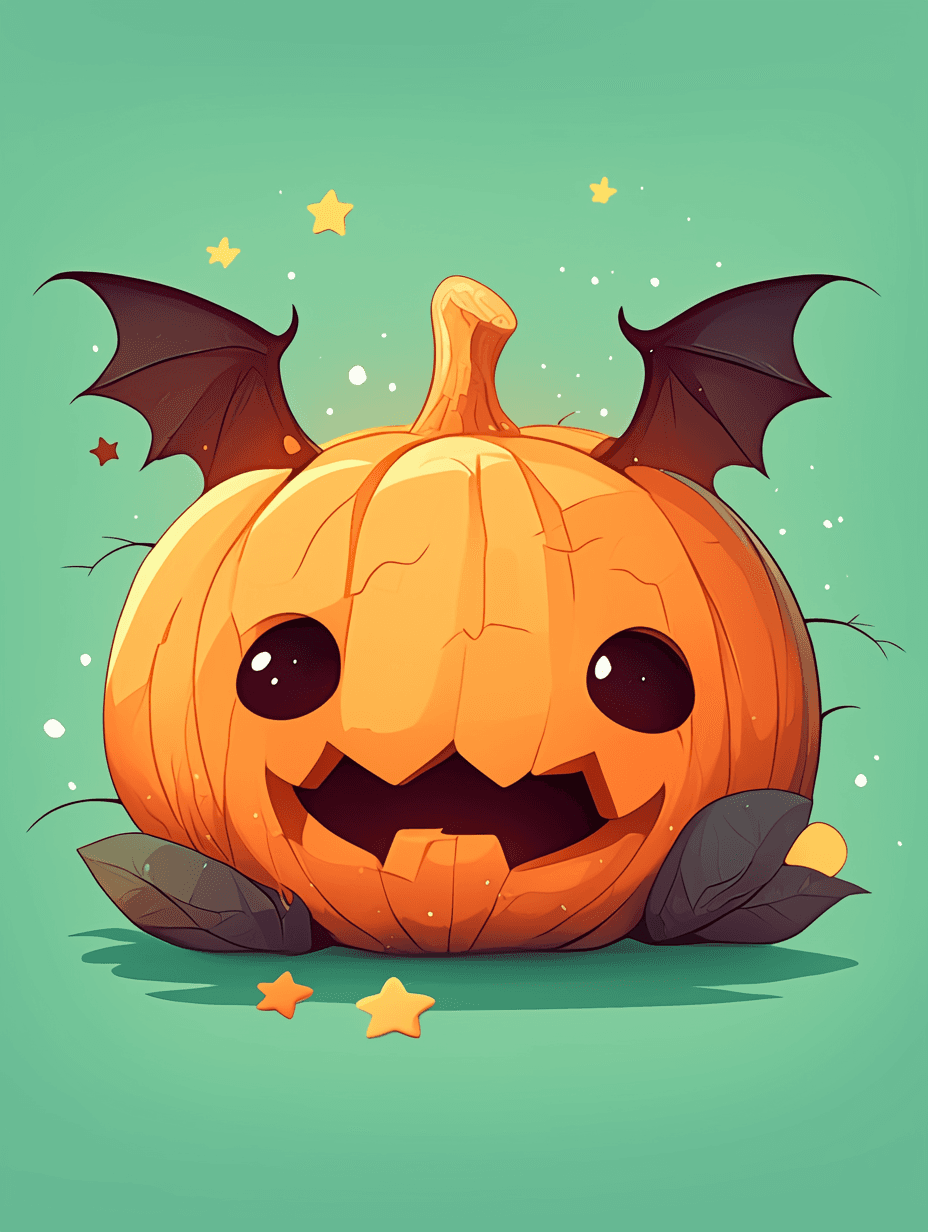 Halloween Pumpkin Run original repeating artwork