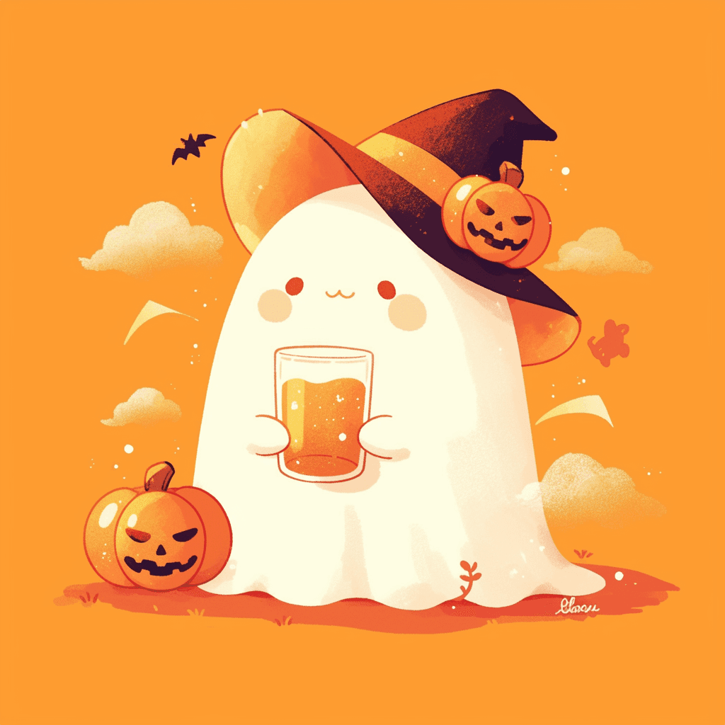 Halloween Ghost Path original repeating artwork