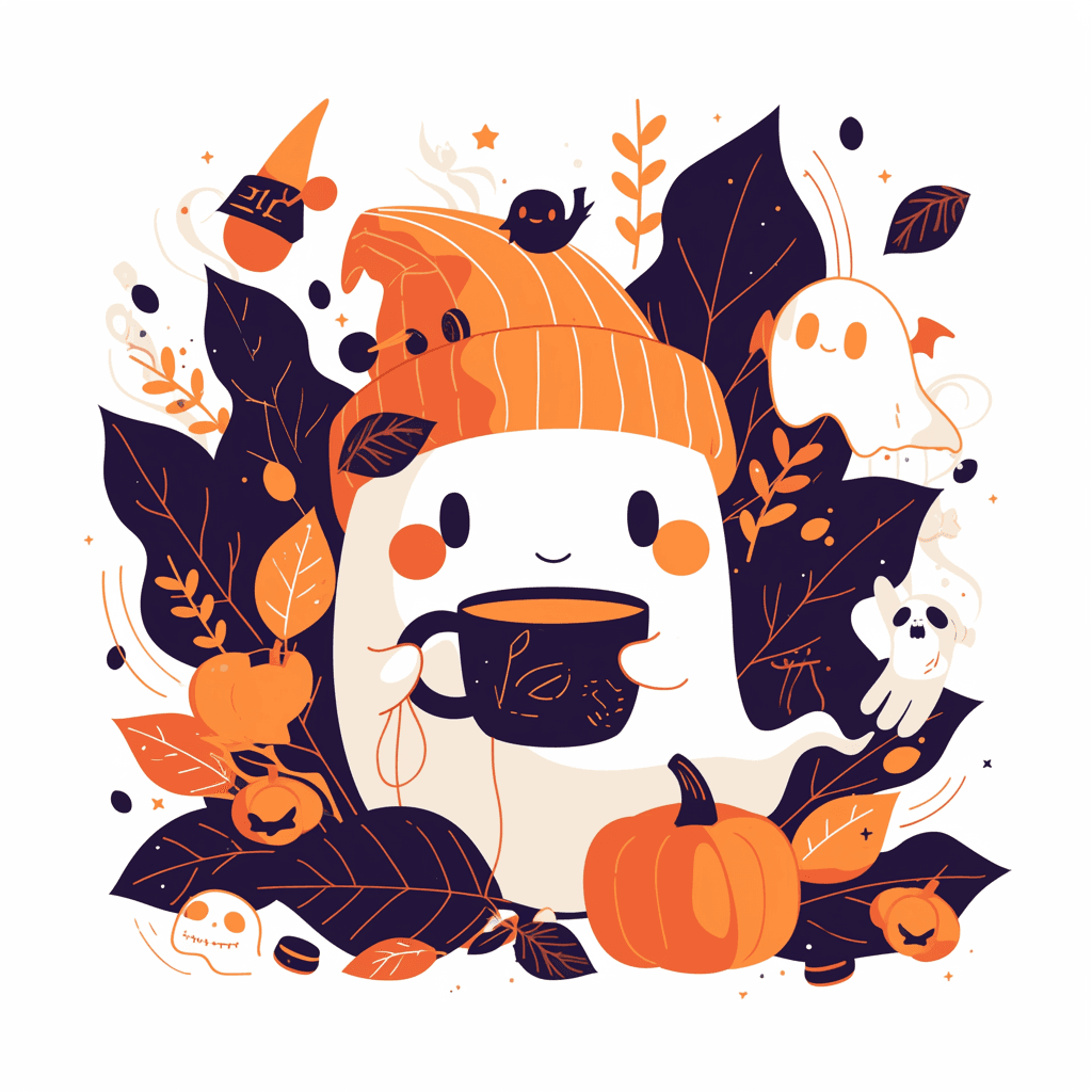 Halloween Ghost 430 original repeating artwork