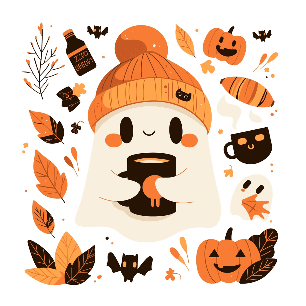 Halloween Ghost 1516 original repeating artwork