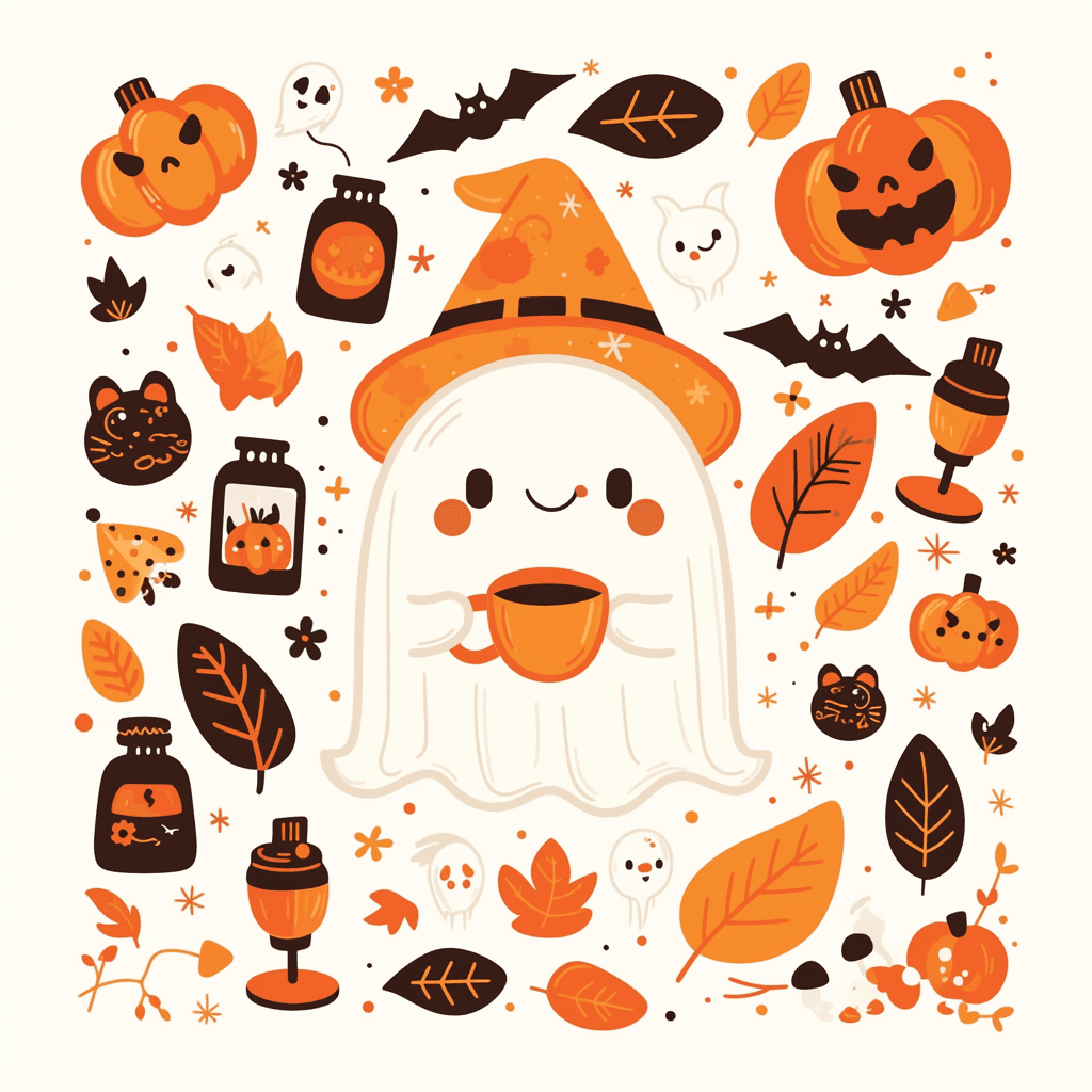 Halloween Ghost 1620 original repeating artwork