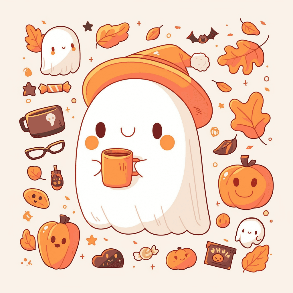 Halloween Ghost 470 original repeating artwork