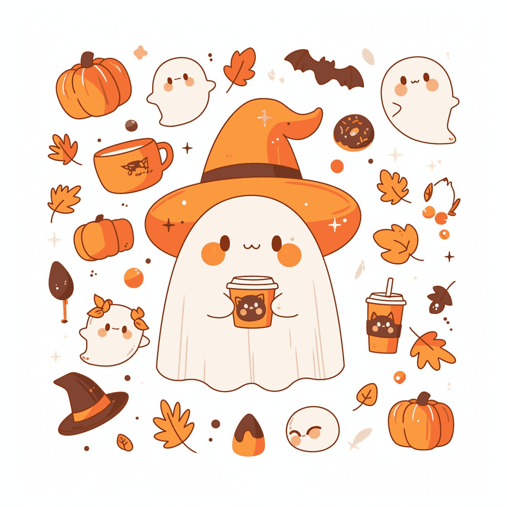 Halloween Ghost 176 original repeating artwork