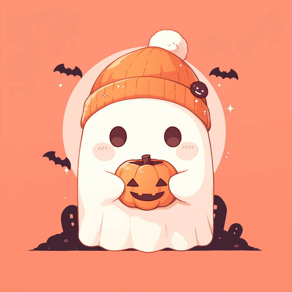 Halloween Ghost Press original repeating artwork