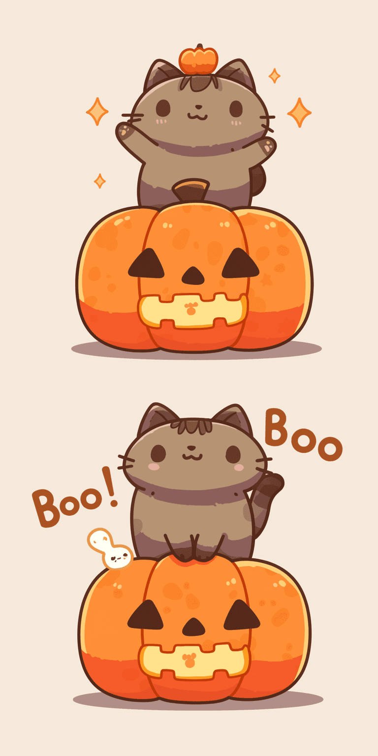 Halloween Animals original repeating artwork