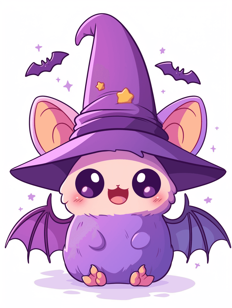 Halloween Bat Bop original repeating artwork